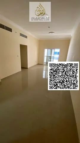 For rent in Al Jurf 3, Ajman, first occupier, two rooms, hall, 2 bathrooms, balcony, closets and storage, near the Chinese market, 43,000 in 4 or 6 in