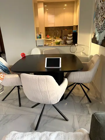 Black Square Dining Table