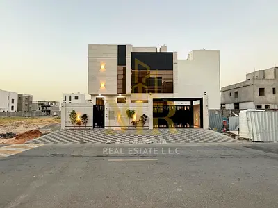 Luxury Villa in Al Bahia: Two Floors and a Rooftop with Elegant Design and Spacious Spaces - Price Includes Air Conditioning