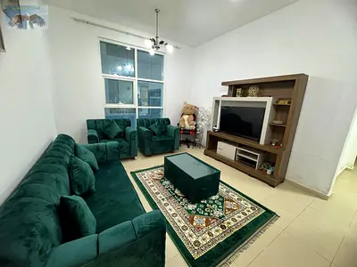 2BR furnished apartment, clean, near Safeer Mall & Grand Mall, close to services, easy access to Dubai & Sharjah.