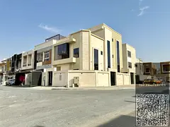 A stunning townhouse with 6 master bedrooms, a master majlis, a master living room, a main kitchen,