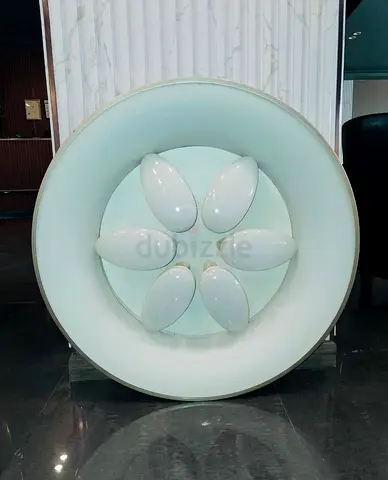 Large Modern Ceiling Light Fixture - Round Multi-bulb Design, color changing (3 pieces)
