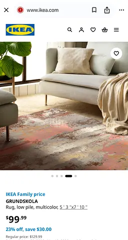 Brand new IKEA Carpet GRUNDSKOLA 53 x 710