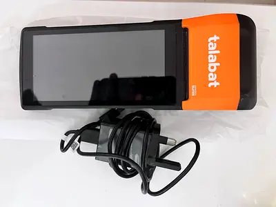 Talabat POS Terminal (card reader) with charger - working