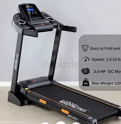 Marshal Fitness MFT-276-1 Foldable Motorized Treadmill 3HP Peak - Brand New