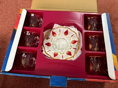 SOGA JAPAN Glass Belle series Tea/Coffee set, 130 AED