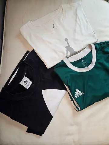 Three mens sports T-shirts (Adidas  Jordan - size XL