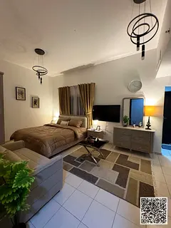 Luxury second-occupancy fully furnished studio with a semi-separate kitchen ✨ Ajman, Al Rawda 2. F