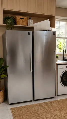 Free delivery Samsung Pair of stainless steel upright freezers/refrigerators - good condition