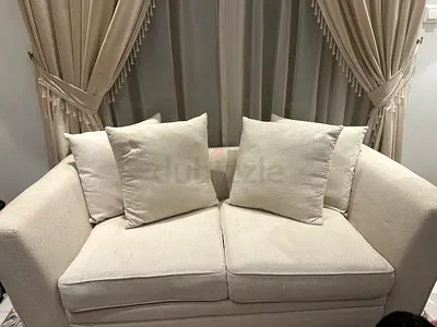 Beige 2+3 Seater Sofa / Loveseat in Good Condition