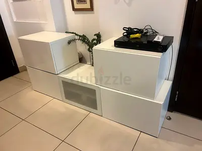 IKEA BESTÅ white modular TV/storage cabinets - set of 5