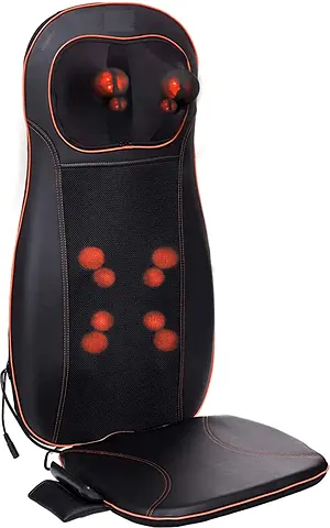 Full Back Shiatsu Massage Seat Cushion with Neck Roll - Gently Used