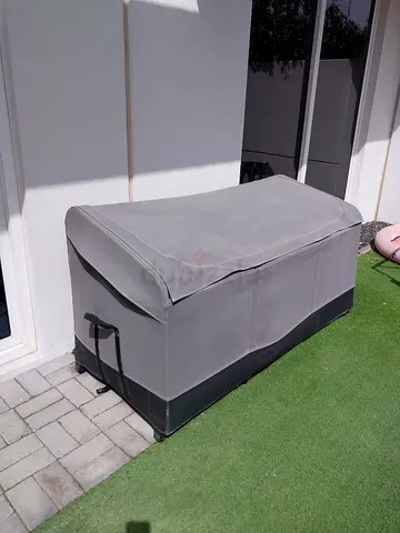 Outdoor Storage Box with Protective Cover - Grey