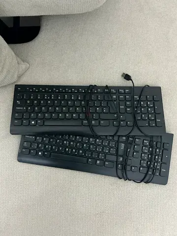 2 wired USB Lenovo desktop keyboards - used, working