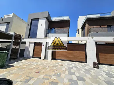 Villa for Sale or Annual Rent in Al Yasmeen Ajman Al Midan Plan 5 Master Bedrooms G+1+Roof