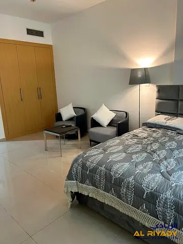 شقة مفروشة بغرفة نوم واحدة | شرفة | إطلالة على المجتمع | May Residence JVC