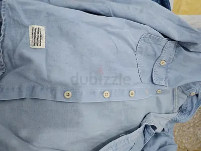 Light Blue Casual Button-Up Shirt (Mens) - Medium
