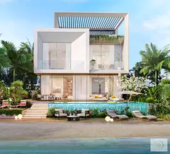Beachfront luxury Villa, 45min to Dubai, 4% Registration Fee OFF
