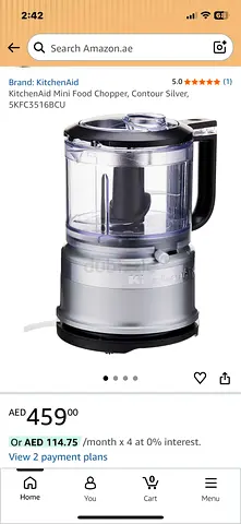 Brand new Kitchaid food processor for 150 AED only