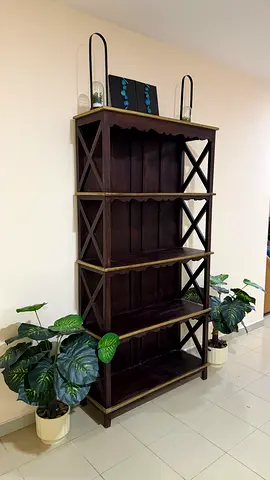 Antique Wooden Bookshelf / Storage Rack