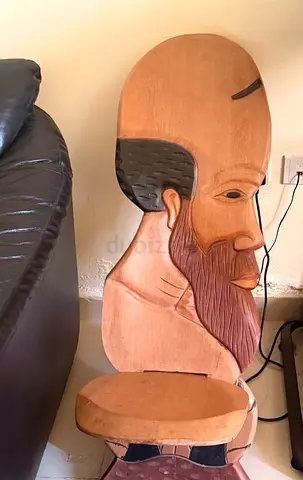 African palaver handcrafted wooden chair