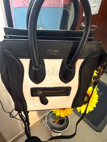 Céline Luggage Nano (Bicolor Black  Cream)