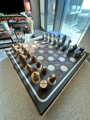 Chess Board Set “Toby” Premium  Artisanal by Al Huzaifa Furniture