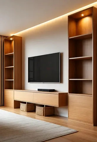 Custom Built-in Tv Unit with Shelving