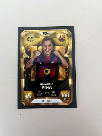 Claudia Pina FC Barcelona Topps Gold Edition Football Trading Card