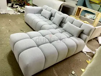 Luxury Custom Upholstered Sectional Sofa with Deep Seating – Modern L Shaped Sofa Design with Soft C