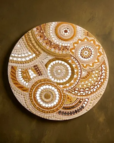 Texture (Wall Art) - Warm Earthy Tones Paintings | Handmade | Dubai | Modern Neutral Decor
