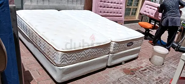 Pair of Twin Mattresses with Bases - Good Used Condition