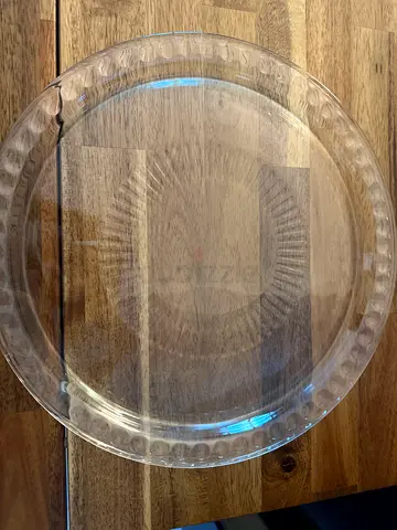 Clear Glass Round Serving Platter / Plate