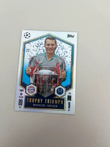 Manuel Neuer UEFA Champions League Trophy Triumph Trading Card