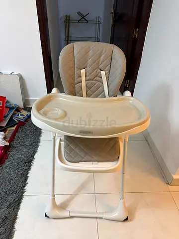 Used Chicco-style Adjustable Baby High Chair with Tray