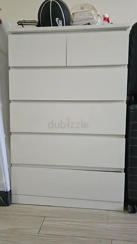 IKEA white 6-drawer tall dresser - good condition
