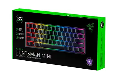 Razer Huntsman Mini 60% Optical RGB Gaming Keyboard (Boxed) BLACK
