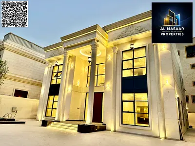 For sale: Villa in Al Rawda 2 area, Ajman - first occupancy (two floors + roof) - prime location next to services