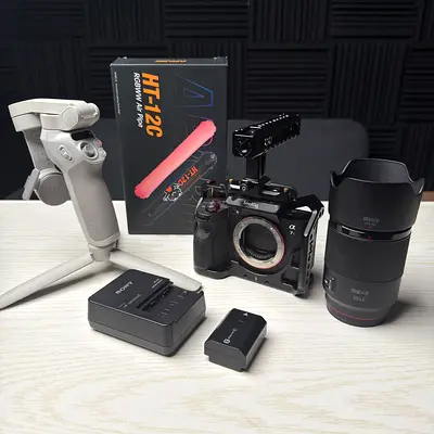 Sony a7siii with accessories