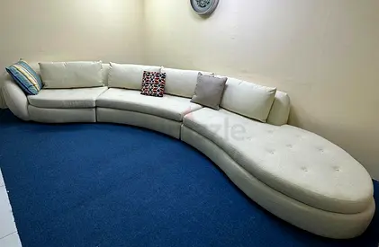 Top quality crate and barrel beige color sectional sofa for sale