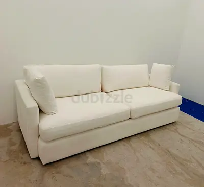 Top quality crate and barrel white color 3 seater sofa