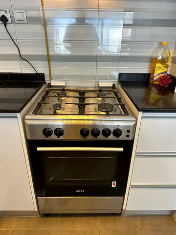 Stainless Steel Gas Range with Oven - Good Working Condition