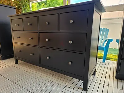 IKEA Hemnes 8-Drawer Dresser in Black-Brown — Good Condition