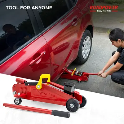 ROADPOWER (RP-JACK-22) 2 Ton Hydraulic Trolley Jack, Heavy-Duty Steel Car