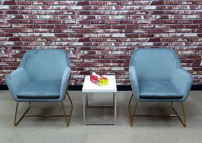 Modern velvet lounge chair