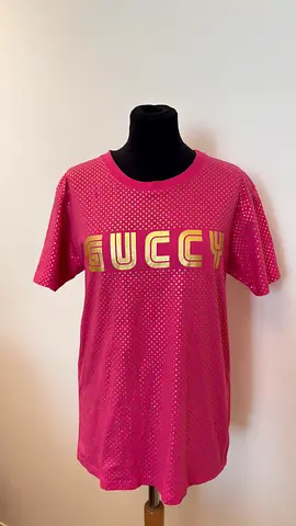Gucci Pink Logo Star Printed Shirt - Size S