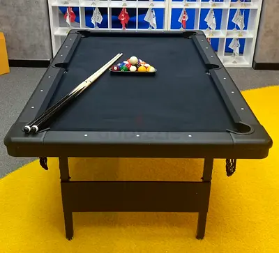 Complete Pool Table with Accessory Set — Cues, Balls, Rack, Brush  Chalks (Foldable)