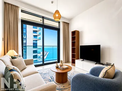 High-Floor 1BR | Sea & Palm View