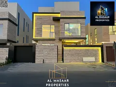 (Modern elevator + private pool) For sale: Luxurious modern villa, two floors and a roof, including