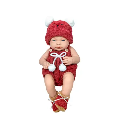 40cm Realistic Baby Doll with Plush Outfit - Like New